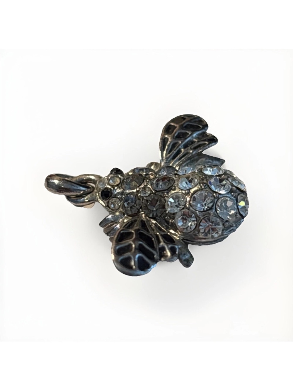 Vintage Flying Insect Pendant-Silver-Tone